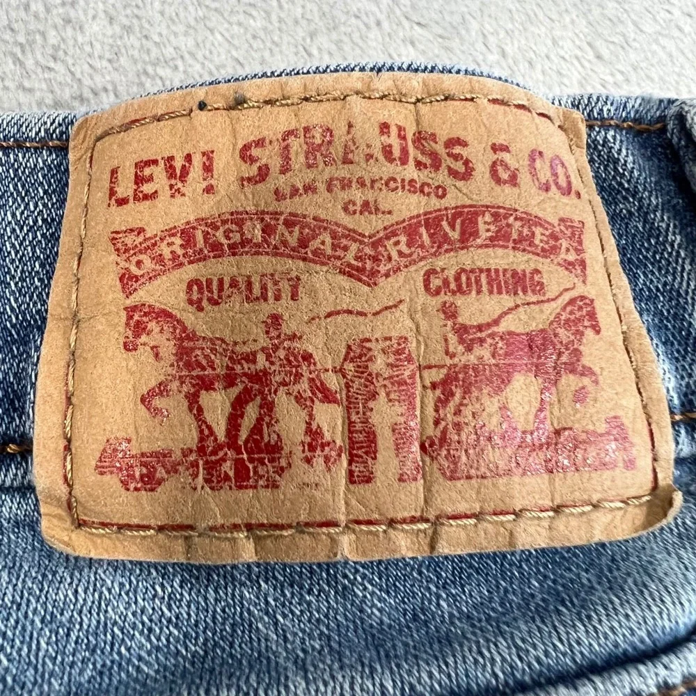LEVI'S Slimming Bootcut Jeans Womens 33x32 Light Wash Cotton Blend‎ Stretch 2016